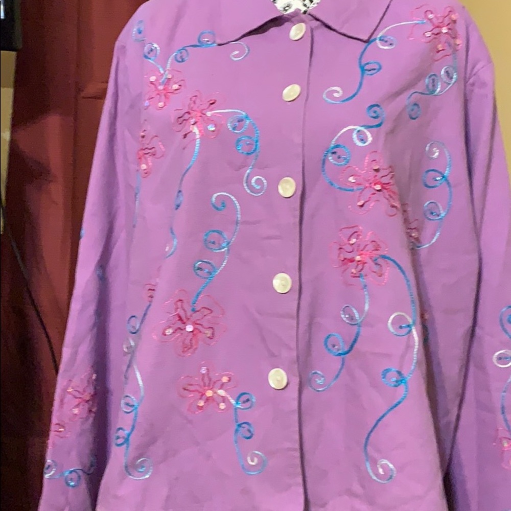 Alex Kim art to wear blazer/jacket-3X-lavender